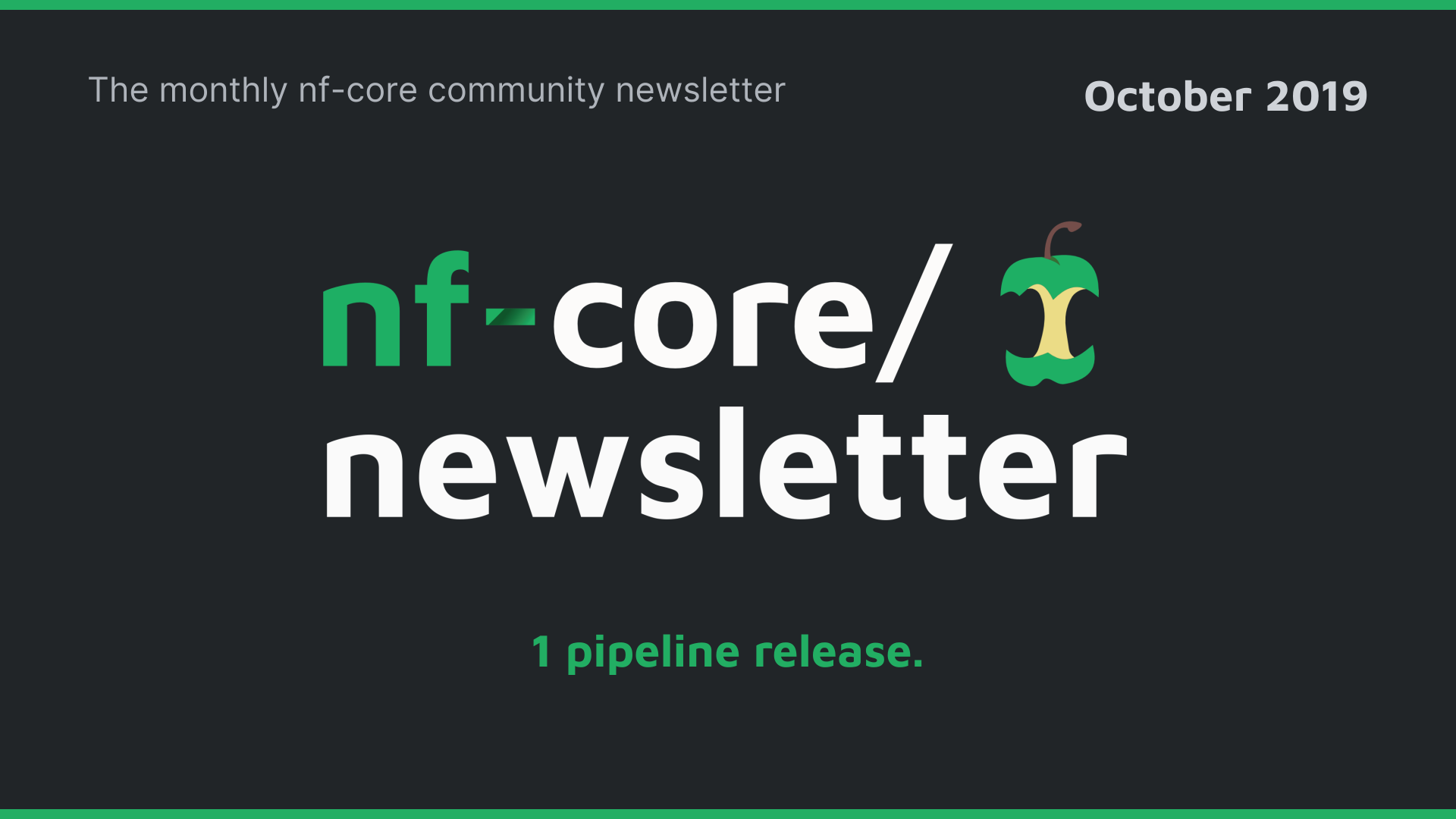 nf-core newsletter — October 2019